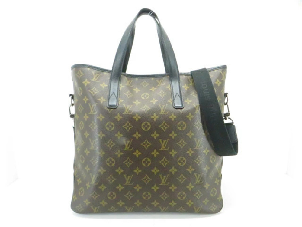 LOUIS VUITTON Davis Shoulder Bag Tote Business Monogram Macassar Brown